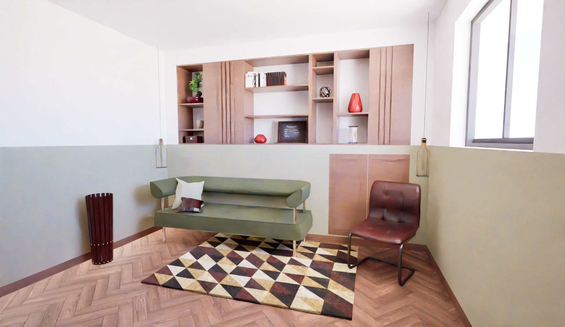 Dessin aménagement bibliothèque - Tréa Concept